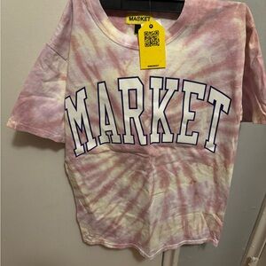 MARKET Tie-Dye T-Shirt - Pink and Cream